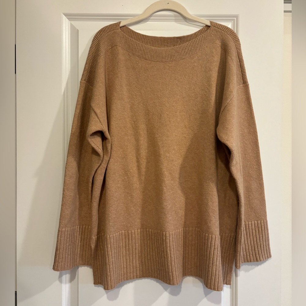LOFT Women's Camel Crew Neck Sweater